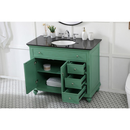 Elegant Otto Single Bathroom Vanity Set - Vintage Mint, L 42" (VF12342VM)