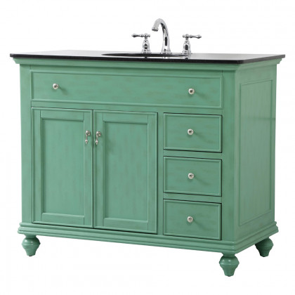 Elegant Otto Single Bathroom Vanity Set - Vintage Mint, L 42" (VF12342VM)