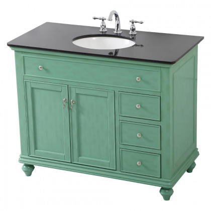 Elegant Otto Single Bathroom Vanity Set - Vintage Mint, L 42" (VF12342VM)