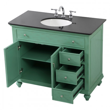 Elegant Otto Single Bathroom Vanity Set - Vintage Mint, L 42" (VF12342VM)