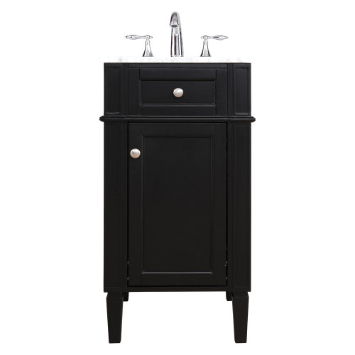 Elegant Single Bathroom Vanity Set - Black, L 18" (VF12518BK)
