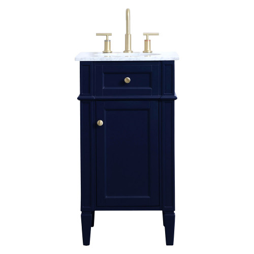 Elegant Single Bathroom Vanity Set - Blue, L 18" (VF12518BL)