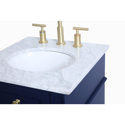 Elegant Single Bathroom Vanity Set - Blue, L 18" (VF12518BL)