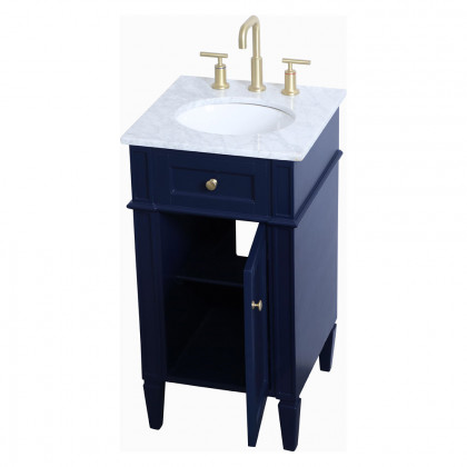 Elegant Single Bathroom Vanity Set - Blue, L 18" (VF12518BL)