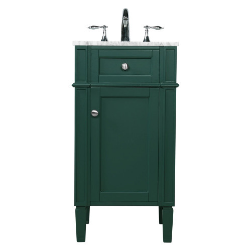 Elegant Single Bathroom Vanity Set - Green, L 18" (VF12518GN)