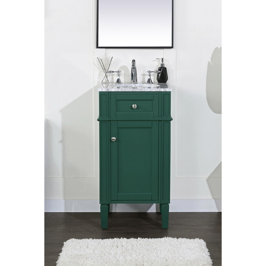 Elegant Single Bathroom Vanity Set - Green, L 18" (VF12518GN)