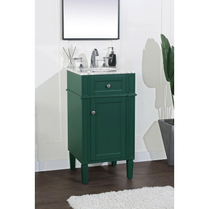 Elegant Single Bathroom Vanity Set - Green, L 18" (VF12518GN)