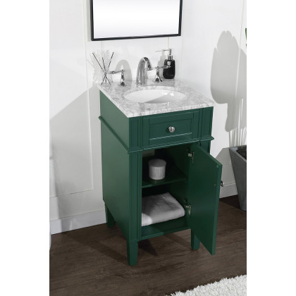 Elegant Single Bathroom Vanity Set - Green, L 18" (VF12518GN)