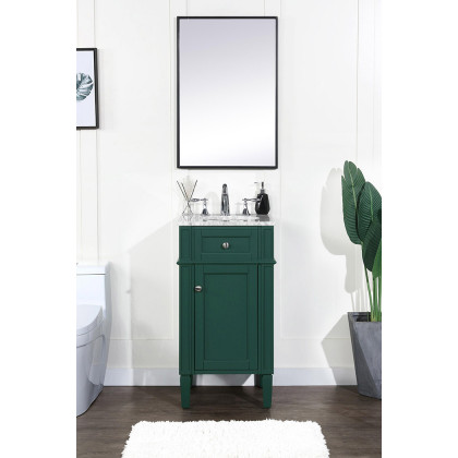 Elegant Single Bathroom Vanity Set - Green, L 18" (VF12518GN)