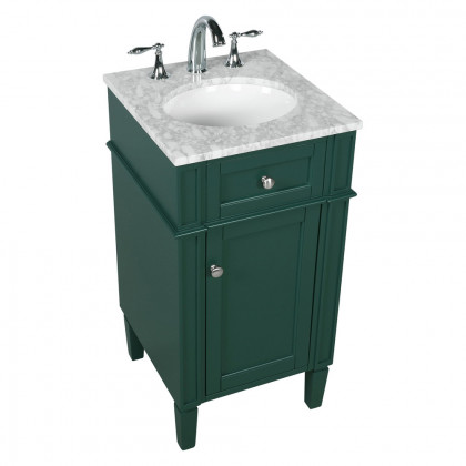 Elegant Single Bathroom Vanity Set - Green, L 18" (VF12518GN)