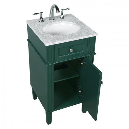 Elegant Single Bathroom Vanity Set - Green, L 18" (VF12518GN)