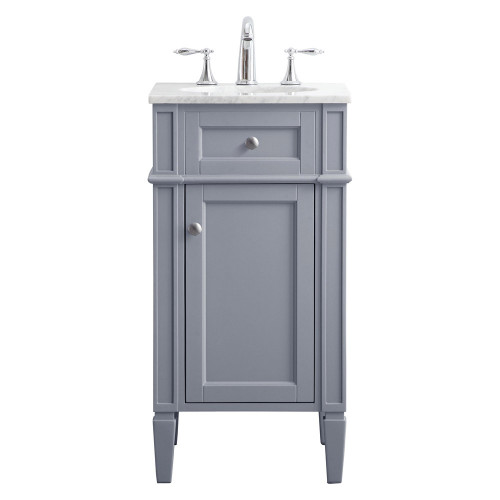 Elegant Single Bathroom Vanity Set - Gray, L 18" (VF12518GR)