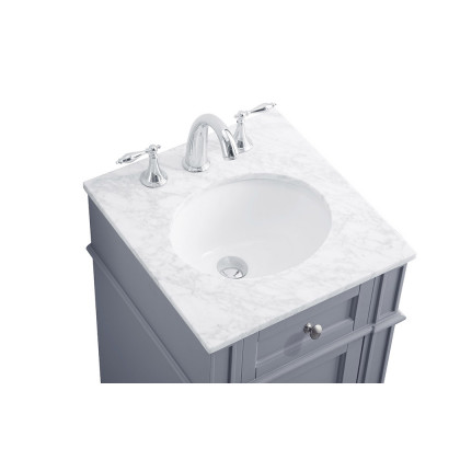 Elegant Single Bathroom Vanity Set - Gray, L 18" (VF12518GR)