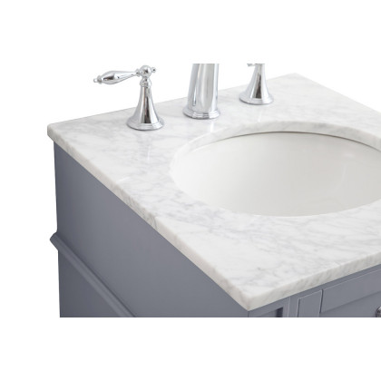 Elegant Single Bathroom Vanity Set - Gray, L 18" (VF12518GR)