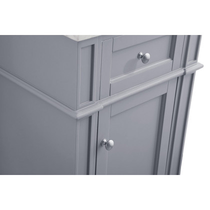 Elegant Single Bathroom Vanity Set - Gray, L 18" (VF12518GR)