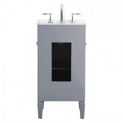 Elegant Single Bathroom Vanity Set - Gray, L 18" (VF12518GR)