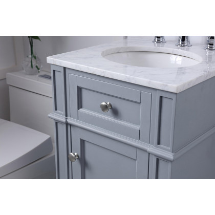 Elegant Single Bathroom Vanity Set - Gray, L 18" (VF12518GR)