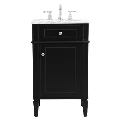 Elegant Single Bathroom Vanity Set - Black, L 21" (VF12521BK)