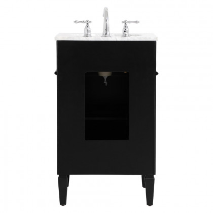Elegant Single Bathroom Vanity Set - Black, L 21" (VF12521BK)