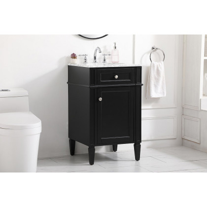 Elegant Single Bathroom Vanity Set - Black, L 21" (VF12521BK)