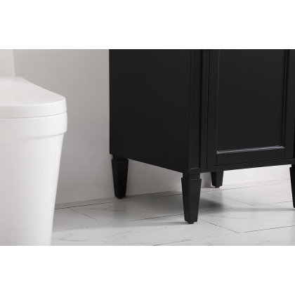 Elegant Single Bathroom Vanity Set - Black, L 21" (VF12521BK)