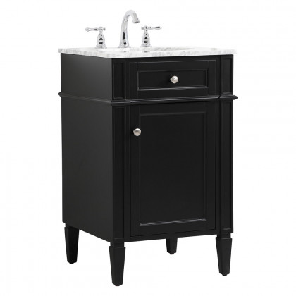 Elegant Single Bathroom Vanity Set - Black, L 21" (VF12521BK)