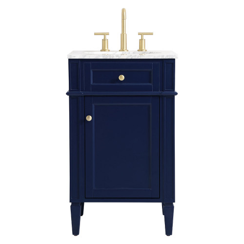 Elegant Single Bathroom Vanity Set - Blue, L 21" (VF12521BL)