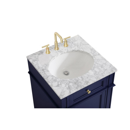 Elegant Single Bathroom Vanity Set - Blue, L 21" (VF12521BL)