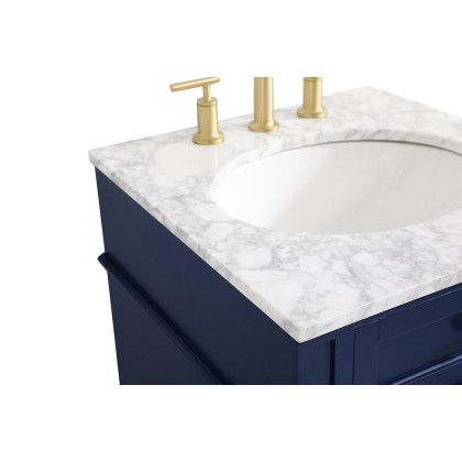 Elegant Single Bathroom Vanity Set - Blue, L 21" (VF12521BL)