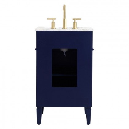 Elegant Single Bathroom Vanity Set - Blue, L 21" (VF12521BL)