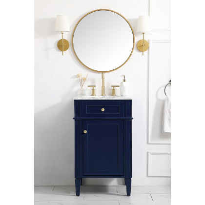 Elegant Single Bathroom Vanity Set - Blue, L 21" (VF12521BL)