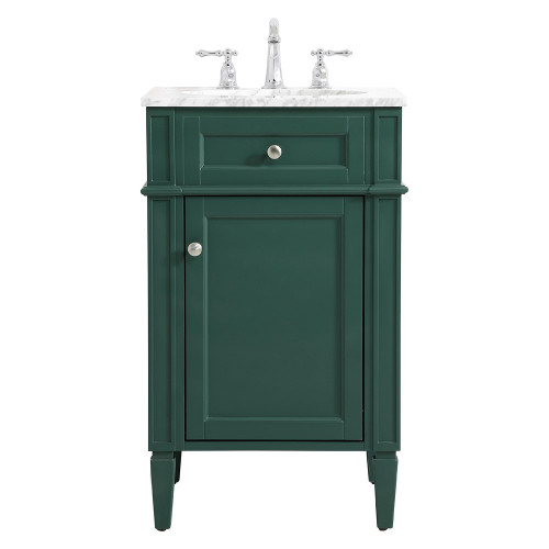 Elegant Single Bathroom Vanity Set - Green, L 21" (VF12521GN)