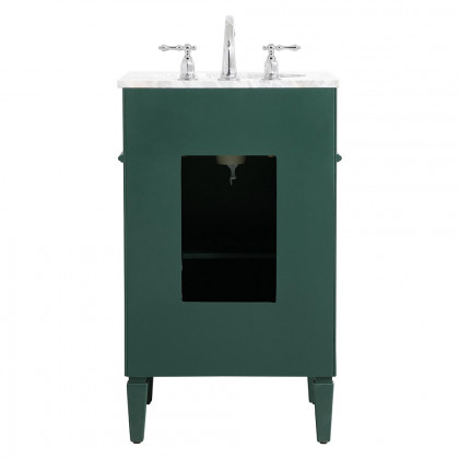 Elegant Single Bathroom Vanity Set - Green, L 21" (VF12521GN)