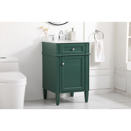 Elegant Single Bathroom Vanity Set - Green, L 21" (VF12521GN)