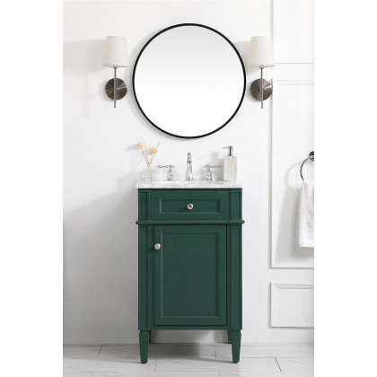 Elegant Single Bathroom Vanity Set - Green, L 21" (VF12521GN)