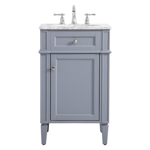 Elegant Single Bathroom Vanity Set - Gray, L 21" (VF12521GR)