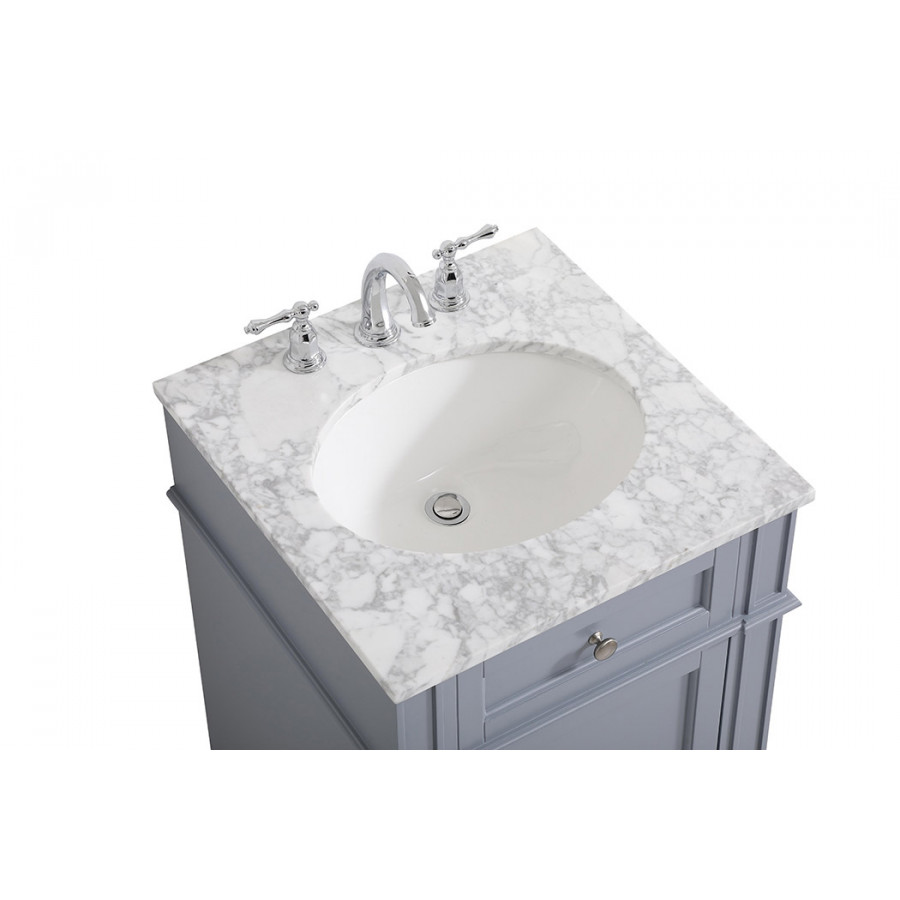 Elegant Single Bathroom Vanity Set - Gray, L 21" (VF12521GR)
