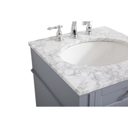 Elegant Single Bathroom Vanity Set - Gray, L 21" (VF12521GR)