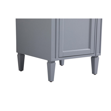 Elegant Single Bathroom Vanity Set - Gray, L 21" (VF12521GR)