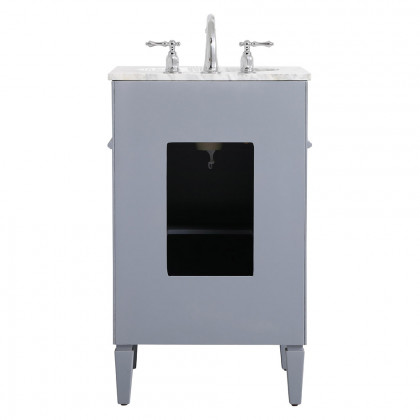 Elegant Single Bathroom Vanity Set - Gray, L 21" (VF12521GR)