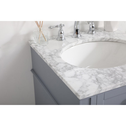 Elegant Single Bathroom Vanity Set - Gray, L 21" (VF12521GR)