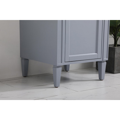 Elegant Single Bathroom Vanity Set - Gray, L 21" (VF12521GR)