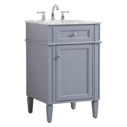 Elegant Single Bathroom Vanity Set - Gray, L 21" (VF12521GR)