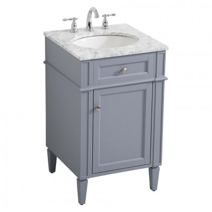 Elegant Single Bathroom Vanity Set - Gray, L 21" (VF12521GR)