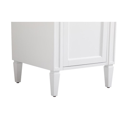 Elegant Single Bathroom Vanity Set - White, L 21" (VF12521WH)