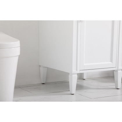 Elegant Single Bathroom Vanity Set - White, L 21" (VF12521WH)