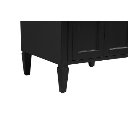 Elegant Single Bathroom Vanity Set - Black, L 24" (VF12524BK)