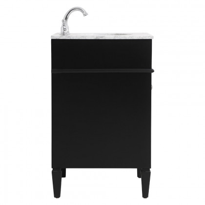 Elegant Single Bathroom Vanity Set - Black, L 24" (VF12524BK)