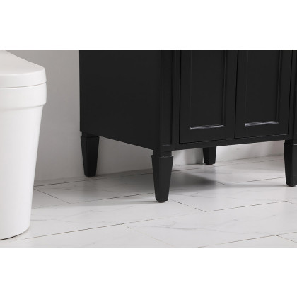 Elegant Single Bathroom Vanity Set - Black, L 24" (VF12524BK)