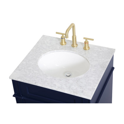 Elegant Single Bathroom Vanity Set - Blue, L 24" (VF12524BL)